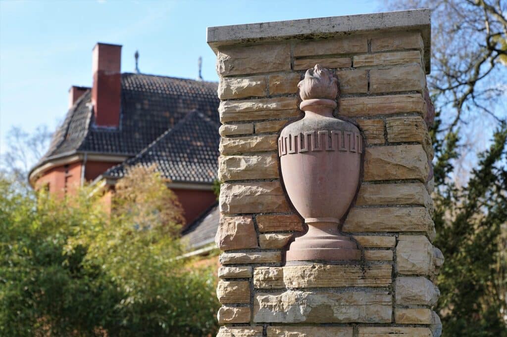 entrée du crematorium funéraire