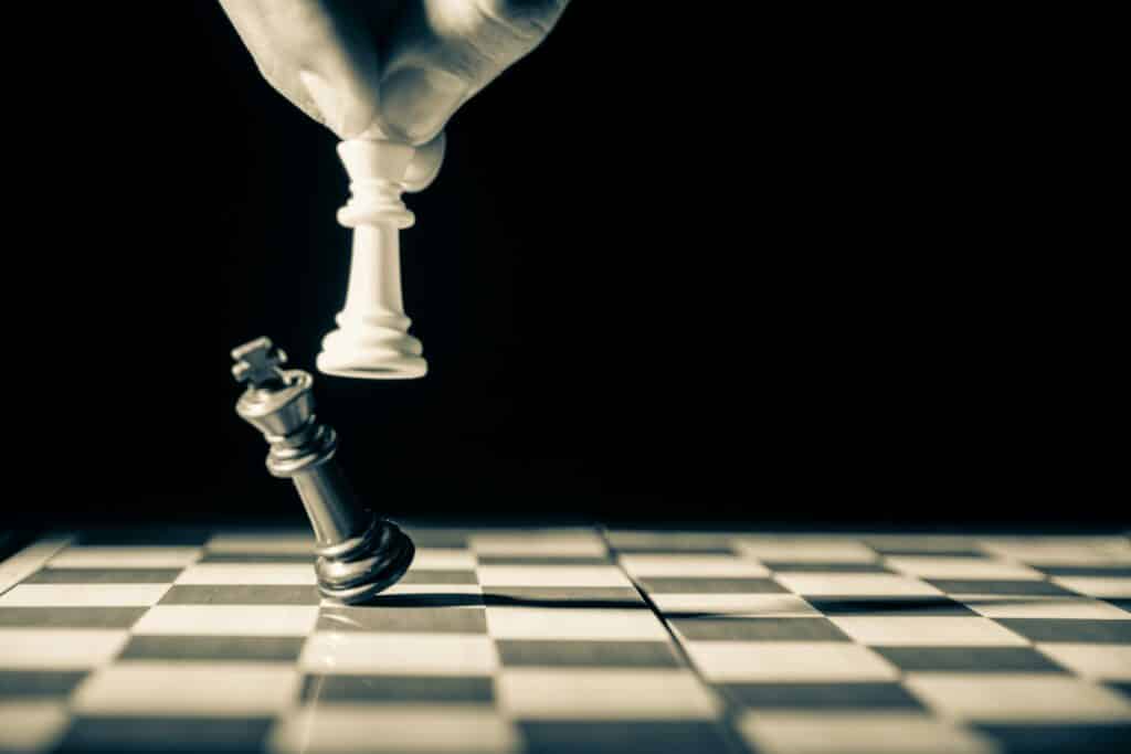 jeu d'echecs blancs et noirs